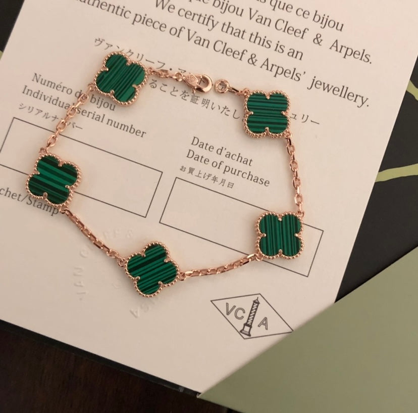 Five Clover Bracelet in Rose Gold